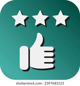 Good Feedback Vector Glyph Gradient Background Icon For Personal And Commercial Use.

