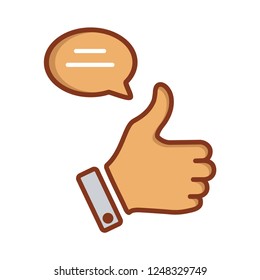 good feedback vector icon in trendy flat style 