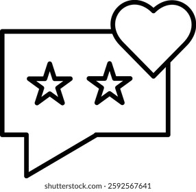 Good Feedback Vector Line Icon Design