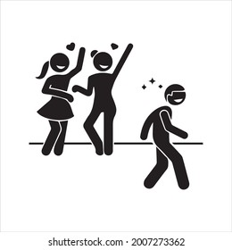 Good feeling icon. Vector and glyph