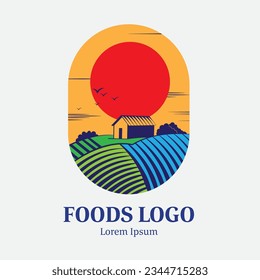 good fill, Natural Farm Sun Plant Logo