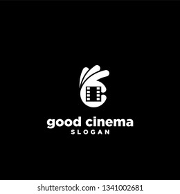 good film hand logo icon symbol designs vector illustration template