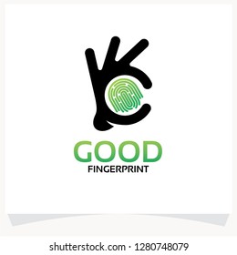 Good Finger Print Logo Template Design Vector Inspiration. Icon Design