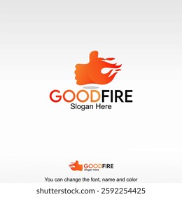 Good Fire Logo Template Design Vector