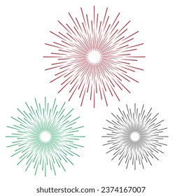Good fireworks explosion vector cartoon illustration. fireworks mascot icon set