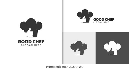 Good food and good chef restaurant logo design vector icon symbol