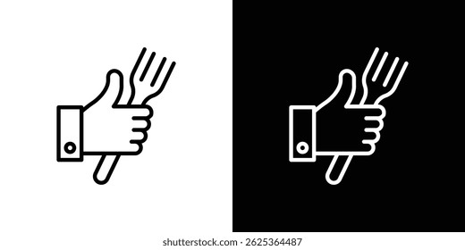 Good food icon concept stroke on white background
