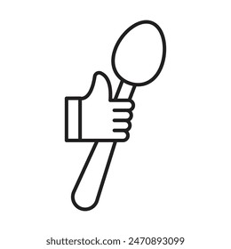 Good food icon line art vector
