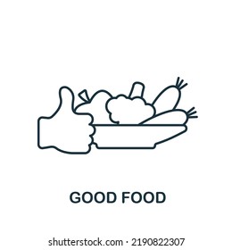 Good Food icon. Line simple icon for templates, web design and infographics