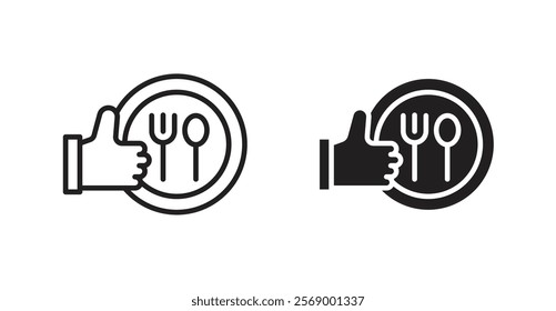 Good food icon set vector graphics designs