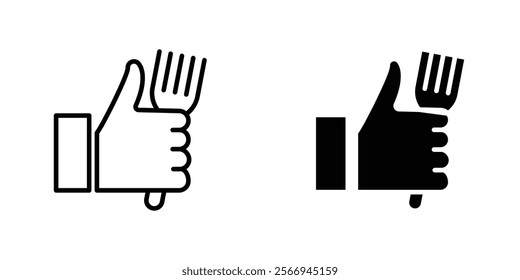 Good food icons. black and white vector set.