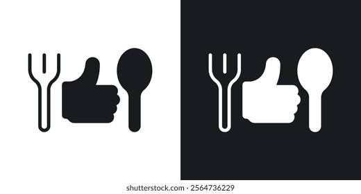 Good food icons in flat syle