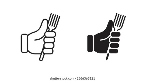 Good food icons in line stroke and flat versions