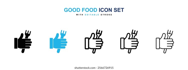 Good food icons vector collection pack.