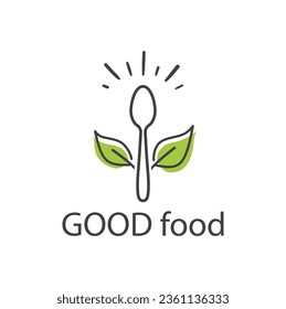 Good food, logo, design, template.