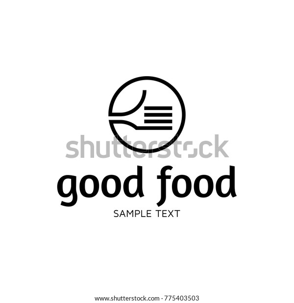 Good Food Logo Design Template Vector Stock Vector Royalty Free