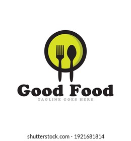 Good food logo icon vector template.