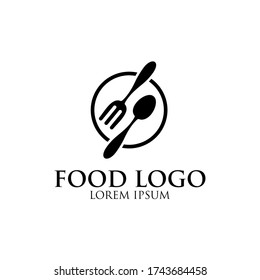 Good food logo template. Modern minimalistic vector logo of food