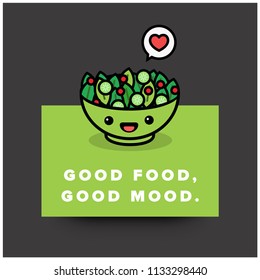 Good Food Good Mood Healthy Food Poster Design