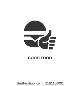 icono del buen vector de comida. signo plano relleno para concepto móvil y diseño web. Símbolo, ilustración del logotipo. Gráficos vectoriales