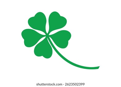 Good Fortune Four Leaf Clover Flat
