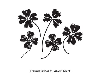 Good Fortune Four Leaf Clover Flat