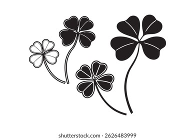 Good Fortune Four Leaf Clover Flat