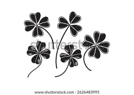 Good Fortune Four Leaf Clover Flat