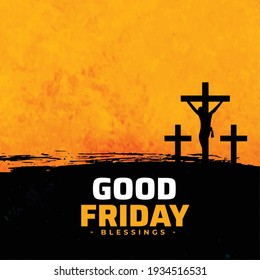 good friday abstract background with jesus christ crucifixion scene