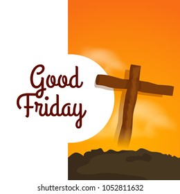 Good Friday Christian Holiday Commemorating Crucifixion Stock Vector ...