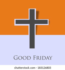 Good Friday background concept with Illustration of Jesus cross.