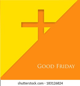 Good Friday background concept with Illustration of Jesus cross.