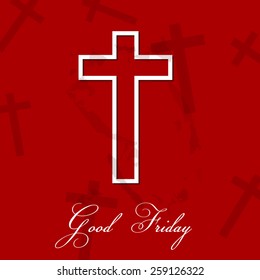 Good Friday background concept with Illustration of Jesus cross.