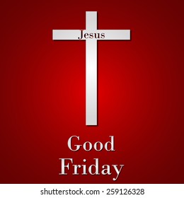 Good Friday background concept with Illustration of Jesus cross.