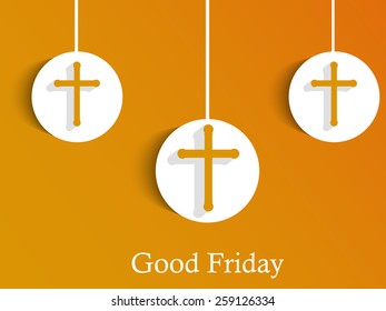 Good Friday background concept with Illustration of Jesus cross.