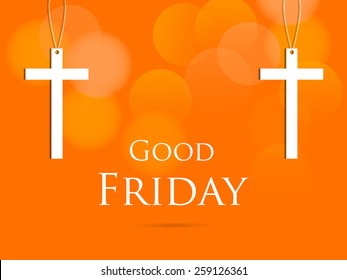 Good Friday background concept with Illustration of Jesus cross.