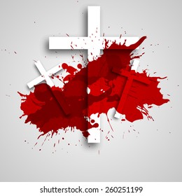 Good Friday background concept with Illustration of Jesus cross.