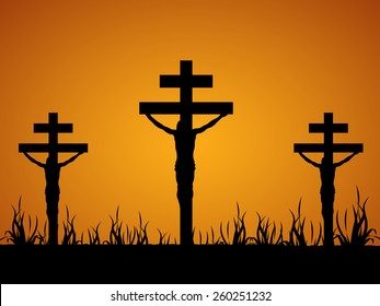 Good Friday background concept with Illustration of Jesus cross.