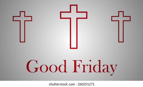 Good Friday background concept with Illustration of Jesus cross.
