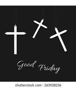 Good Friday background concept with Illustration of Jesus cross.