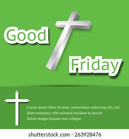 Good Friday background concept with Illustration of Jesus cross.