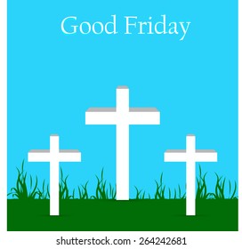 Good Friday background concept with Illustration of Jesus cross.