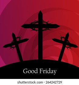 Good Friday background concept with Illustration of Jesus cross.