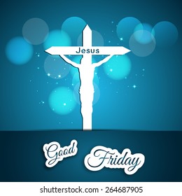 Good Friday background concept with Illustration of Jesus cross.