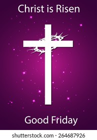 Good Friday background concept with Illustration of Jesus cross.