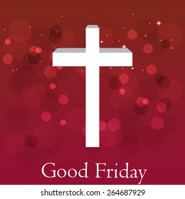 Good Friday background concept with Illustration of Jesus cross.