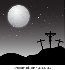 Good Friday background concept with Illustration of Jesus cross.