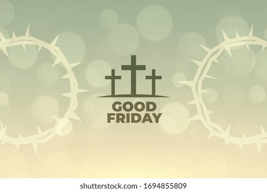 good friday background with cross symbol design