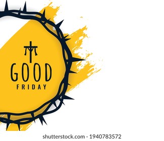 good friday background with crown of thorns