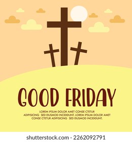  good Friday background design and good Friday worship banner  template design  vector download 
